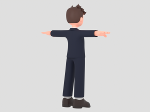 Minimal Man Cartoon Character 01 Modèle 3D