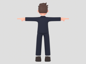 Minimal Man Cartoon Character 01 Modèle 3D