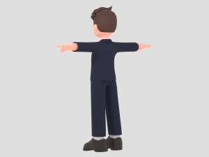 Minimal Man Cartoon Character 01 Modèle 3D
