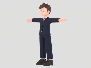 Minimal Man Cartoon Character 01 Modèle 3D