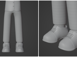 Minimal Man Cartoon Character 01 Modèle 3D