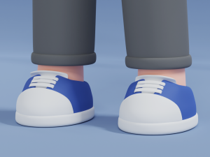 Minimal Man Cartoon Character 02 3D Model