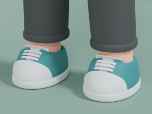 Minimal Man Cartoon Character 03 3D Model