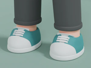 Minimal Man Cartoon Character 03 3D Model
