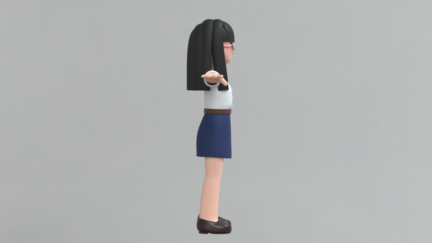 Sarada uchiha 3D Model in Fantasy 3DExport