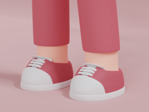 Minimal Woman Cartoon Character 02 Modelo 3D