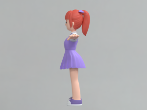 Minimal Woman Cartoon Character 03 Modelo 3D