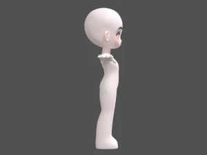 Base Model Cartoon Character Low-poly 3D Model