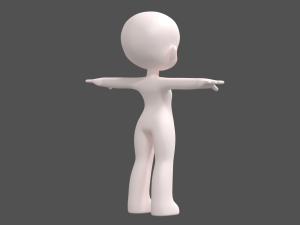 Base Model Cartoon Character Low-poly 3D Model