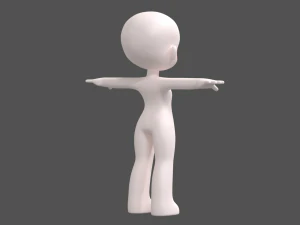 Base Model Cartoon Character Low-poly 3D Model