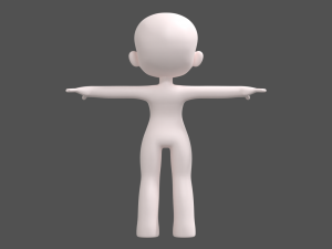 Base Model Cartoon Character Low-poly 3D Model