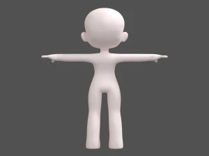 Base Model Cartoon Character Low-poly 3D Model