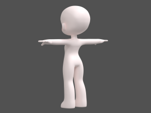 Base Model Cartoon Character Low-poly 3D Model