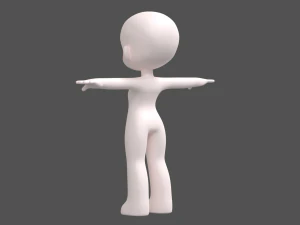 Base Model Cartoon Character Low-poly 3D Model