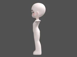 Base Model Cartoon Character Low-poly 3D Model