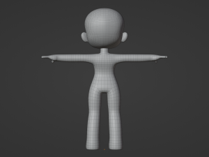 Base Model Cartoon Character Low-poly 3D Model