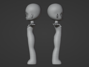 Base Model Cartoon Character Low-poly 3D Model