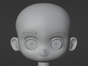 Base Model Cartoon Character Low-poly 3D Model