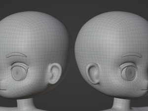 Base Model Cartoon Character Low-poly 3D Model