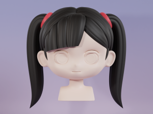 Female Hair Style 01 3D Модель