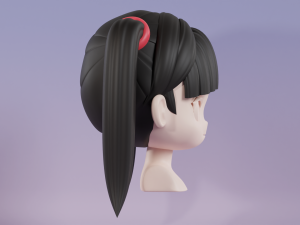 Female Hair Style 01 3D Модель