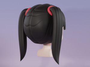 Female Hair Style 01 3D Модель