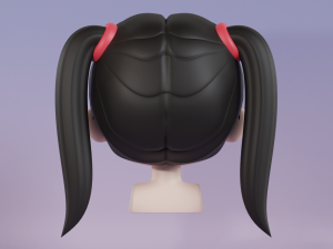 Female Hair Style 01 3D Модель