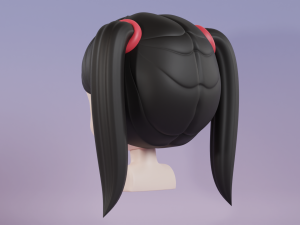 Female Hair Style 01 3D Модель