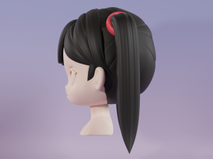 Female Hair Style 01 3D Модель