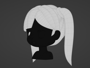 Female Hair Style 01 3D Модель