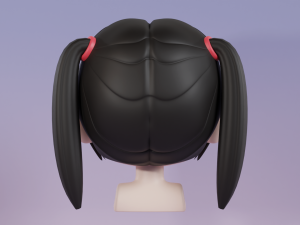 Female Hair Style 02 Modèle 3D