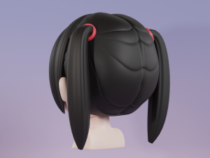 Female Hair Style 02 Modèle 3D