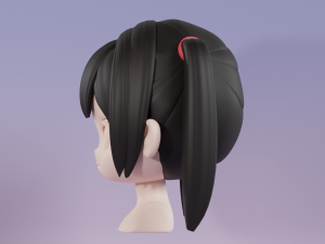 Female Hair Style 02 Modèle 3D
