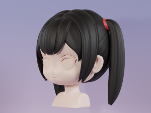 Female Hair Style 02 Modèle 3D