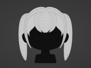 Female Hair Style 02 Modèle 3D