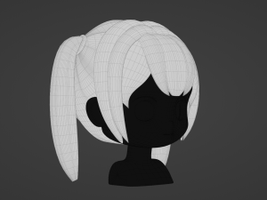 Female Hair Style 02 Modèle 3D