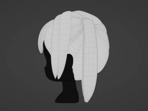 Female Hair Style 02 3D Model
