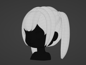 Female Hair Style 02 Modèle 3D