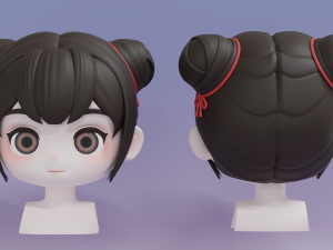 Female Hair Style 03 3D 模型