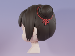 Female Hair Style 03 Model 3D