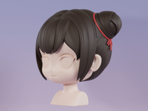 Female Hair Style 03 Model 3D
