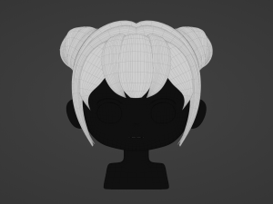 Female Hair Style 03 Model 3D