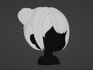 Female Hair Style 03 Model 3D