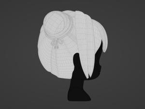 Female Hair Style 03 Model 3D