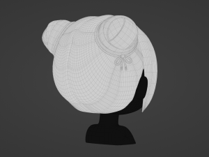 Female Hair Style 03 Model 3D