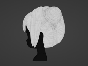 Female Hair Style 03 Model 3D