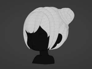 Female Hair Style 03 Model 3D