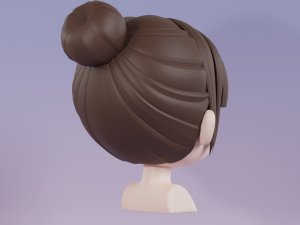 Female Hair Style 04 3D Model