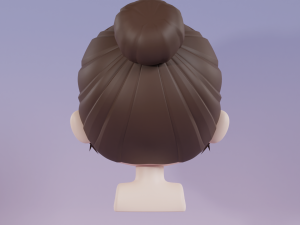 Female Hair Style 04 3D Model