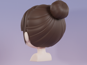 Female Hair Style 04 3D Model